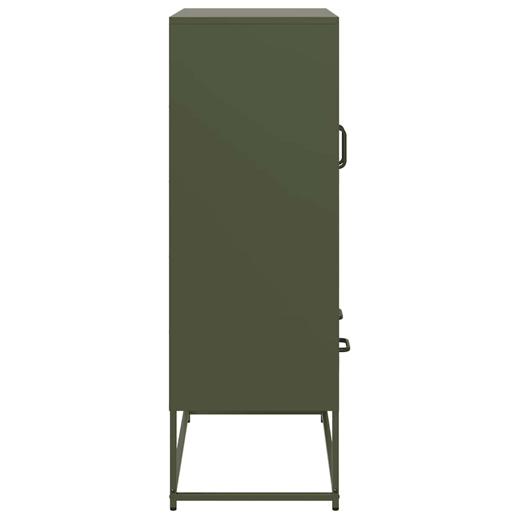 vidaXL Dulap înalt, verde măsliniu, 68x39x111,5 cm, oțel vidaXL Dulap înalt, verde măsliniu, 68x39x111,5 cm, oțel