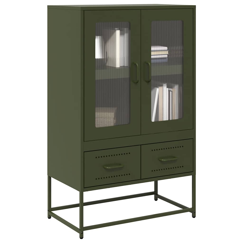 vidaXL Dulap înalt, verde măsliniu, 68x39x111,5 cm, oțel vidaXL Dulap înalt, verde măsliniu, 68x39x111,5 cm, oțel