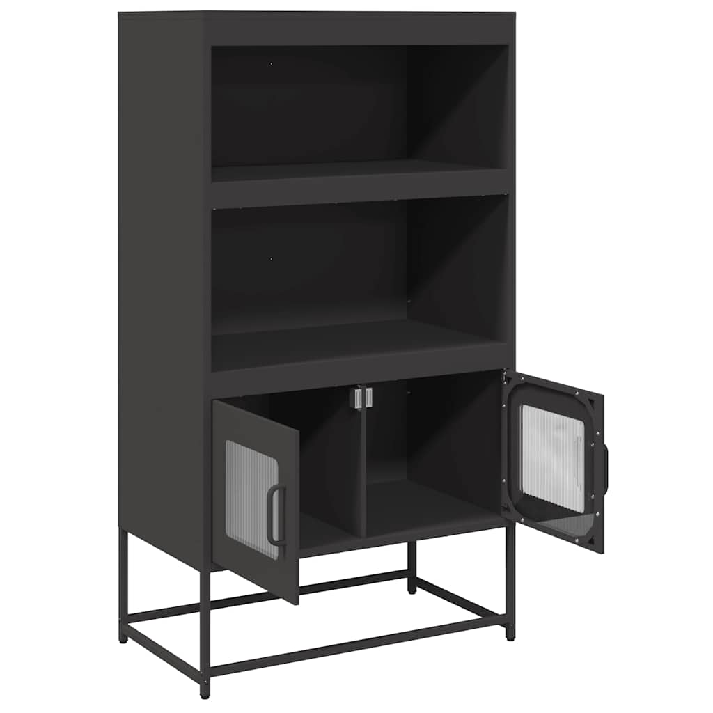 vidaXL Dulap înalt, negru, 68x39x123 cm, oțel vidaXL Dulap înalt, negru, 68x39x123 cm, oțel