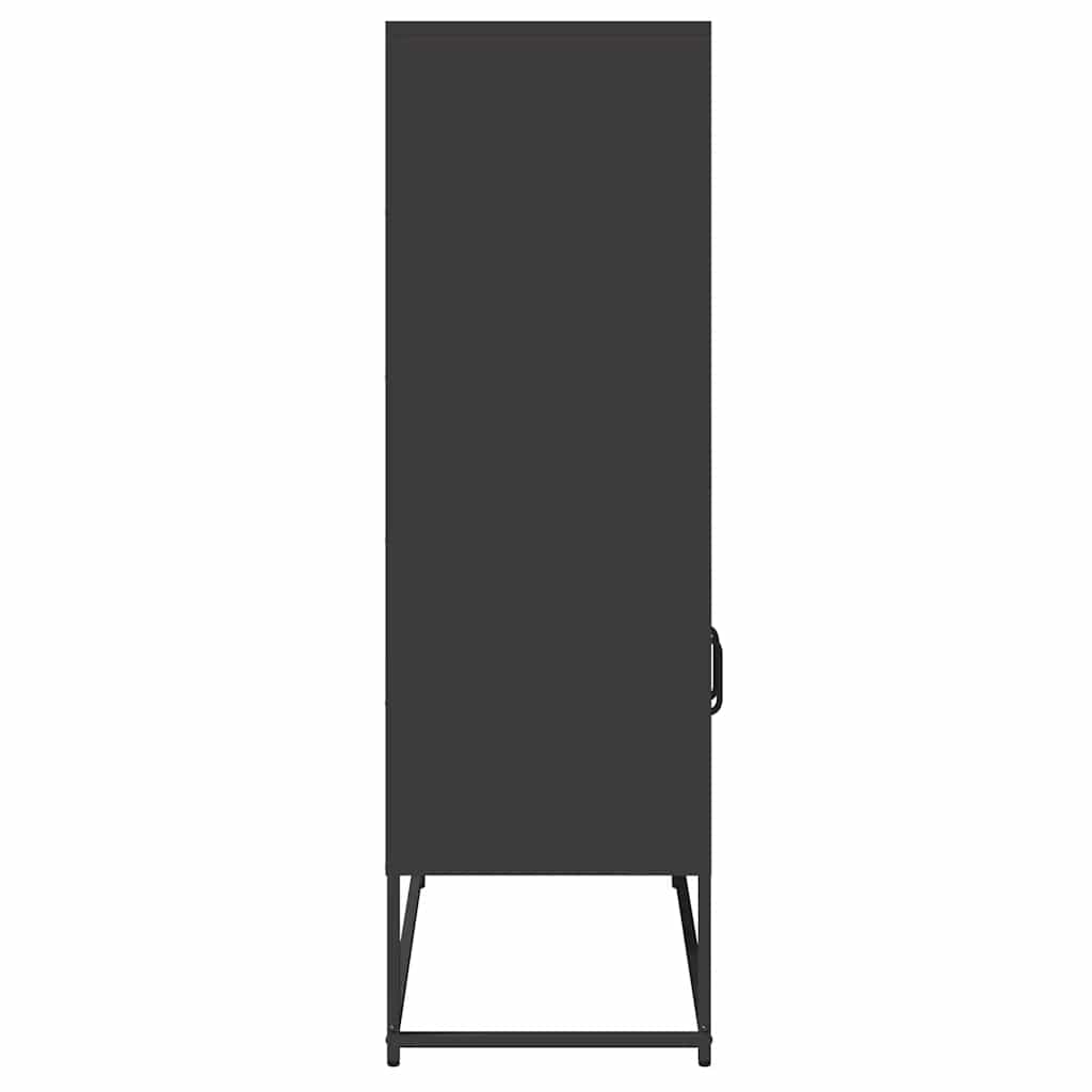 vidaXL Dulap înalt, negru, 68x39x123 cm, oțel vidaXL Dulap înalt, negru, 68x39x123 cm, oțel