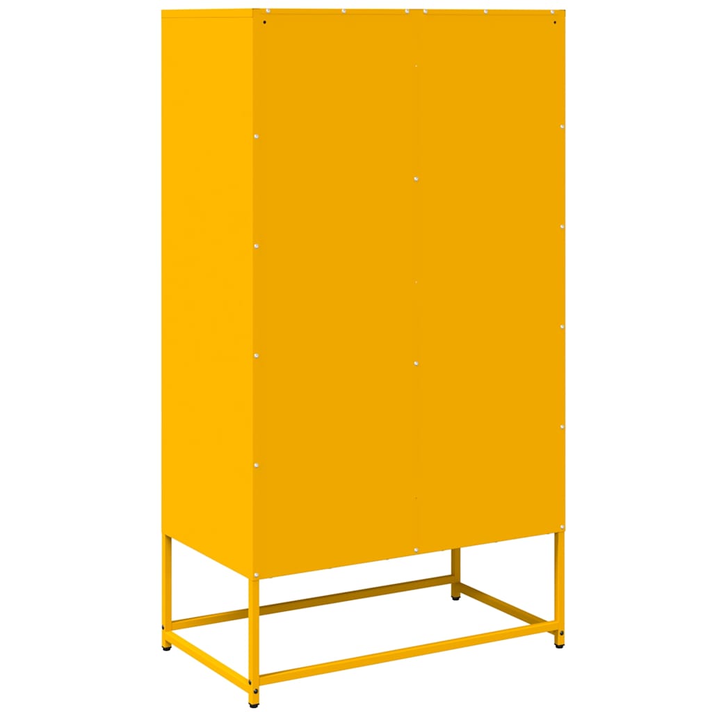 vidaXL Dulap înalt, galben muștar, 68x39x123 cm, oțel vidaXL Dulap înalt, galben muștar, 68x39x123 cm, oțel