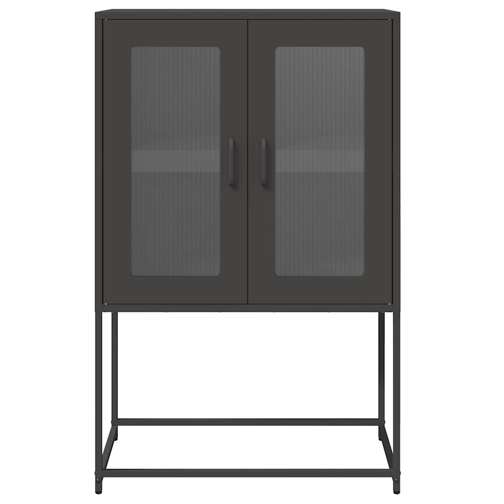vidaXL Dulap înalt, negru, 68x39x107 cm, oțel