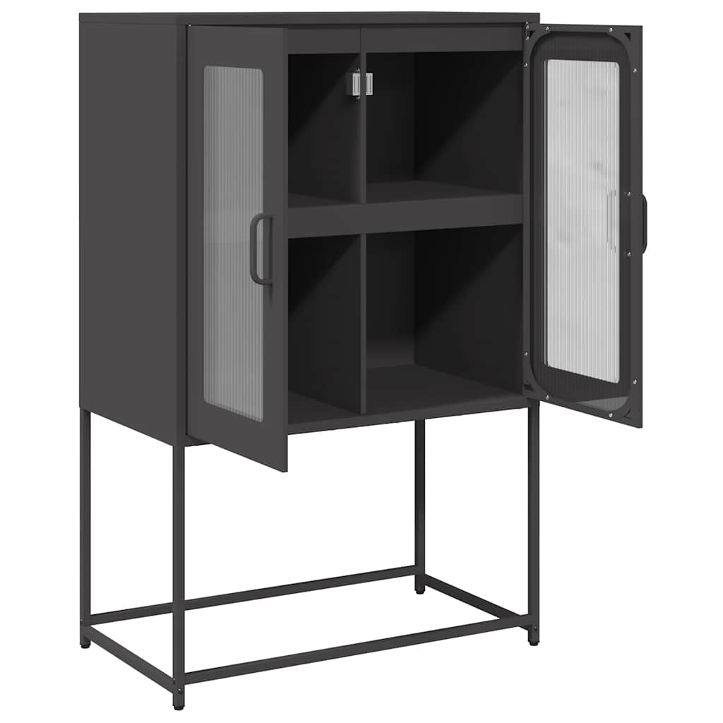 vidaXL Dulap înalt, negru, 68x39x107 cm, oțel