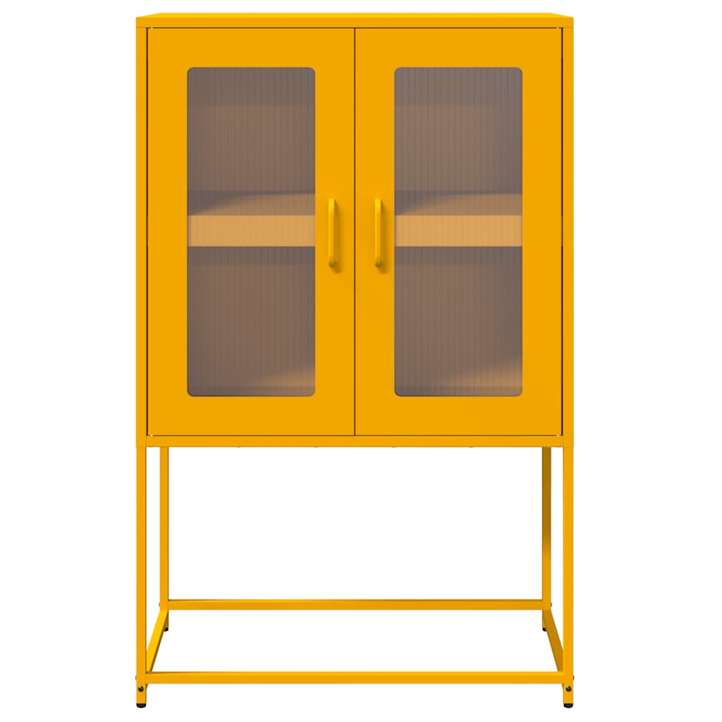 vidaXL Dulap înalt, galben muștar, 68x39x107 cm, oțel vidaXL Dulap înalt, galben muștar, 68x39x107 cm, oțel