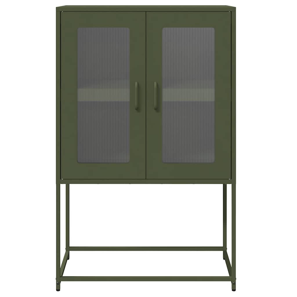vidaXL Dulap înalt, verde măsliniu, 68x39x107 cm, oțel
