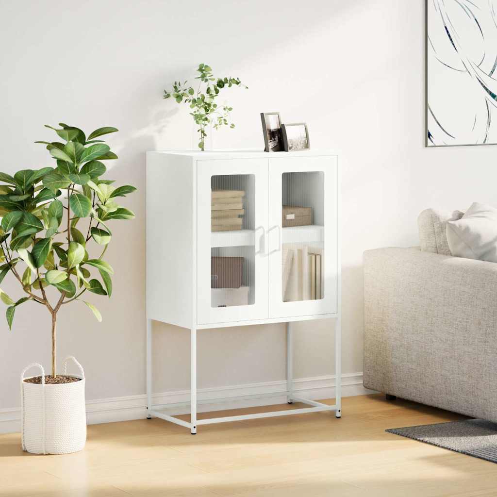 vidaXL Dulap înalt, alb, 68x39x107 cm, oțel vidaXL Dulap înalt, alb, 68x39x107 cm, oțel