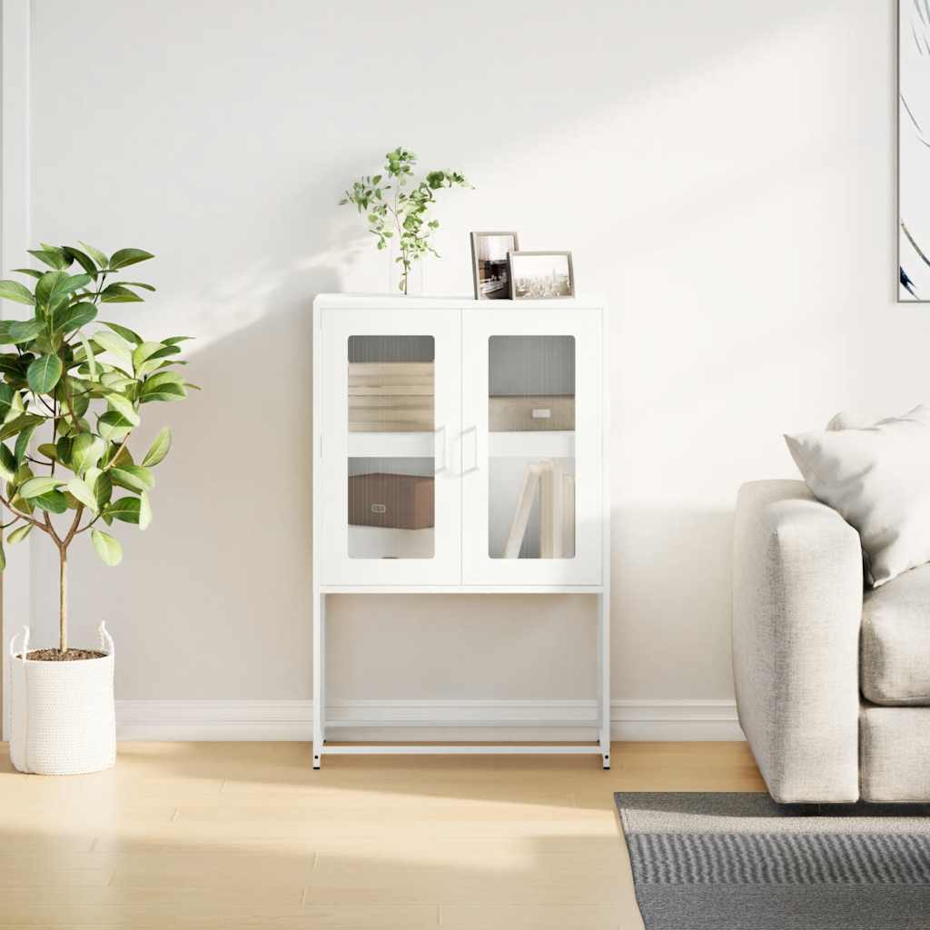 vidaXL Dulap înalt, alb, 68x39x107 cm, oțel vidaXL Dulap înalt, alb, 68x39x107 cm, oțel