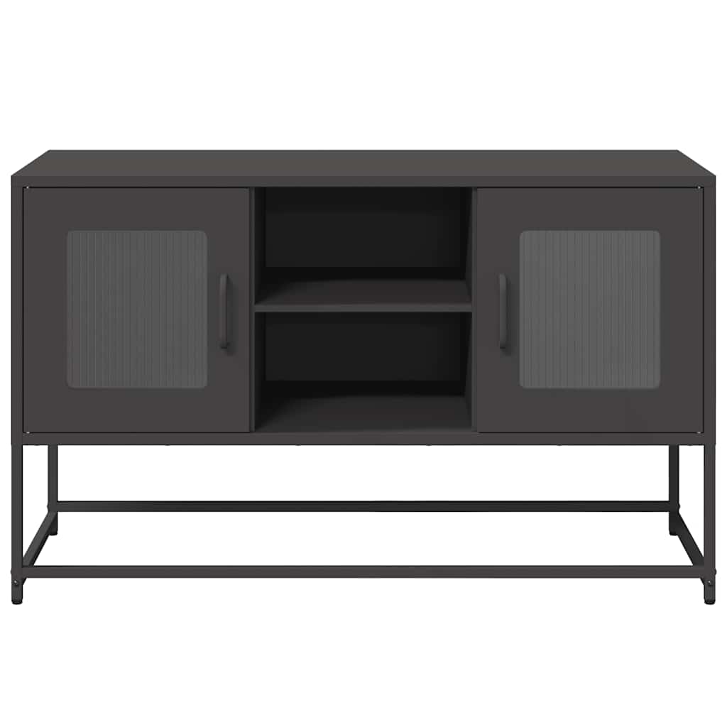 vidaXL Dulap TV, negru, 68,5x39x60,5 cm, oțel vidaXL Dulap TV, negru, 68,5x39x60,5 cm, oțel