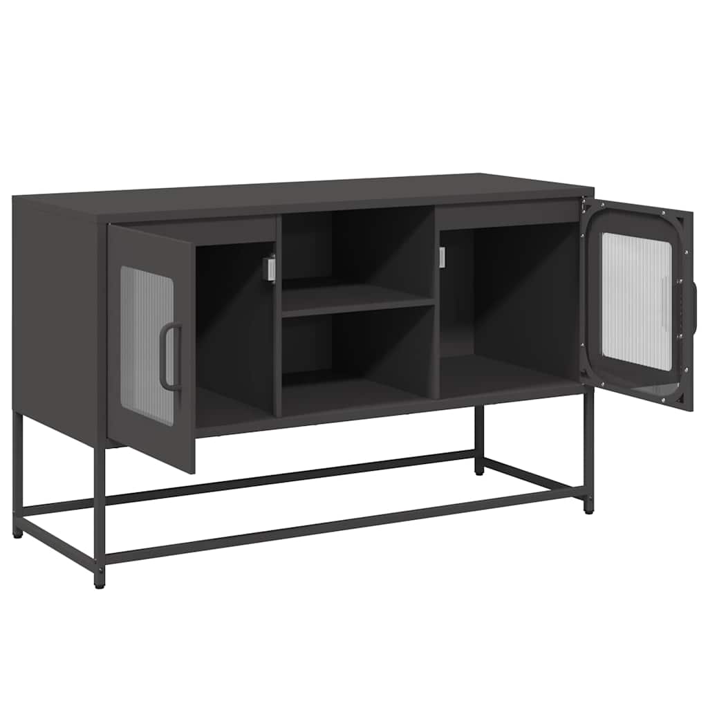vidaXL Dulap TV, negru, 68,5x39x60,5 cm, oțel vidaXL Dulap TV, negru, 68,5x39x60,5 cm, oțel