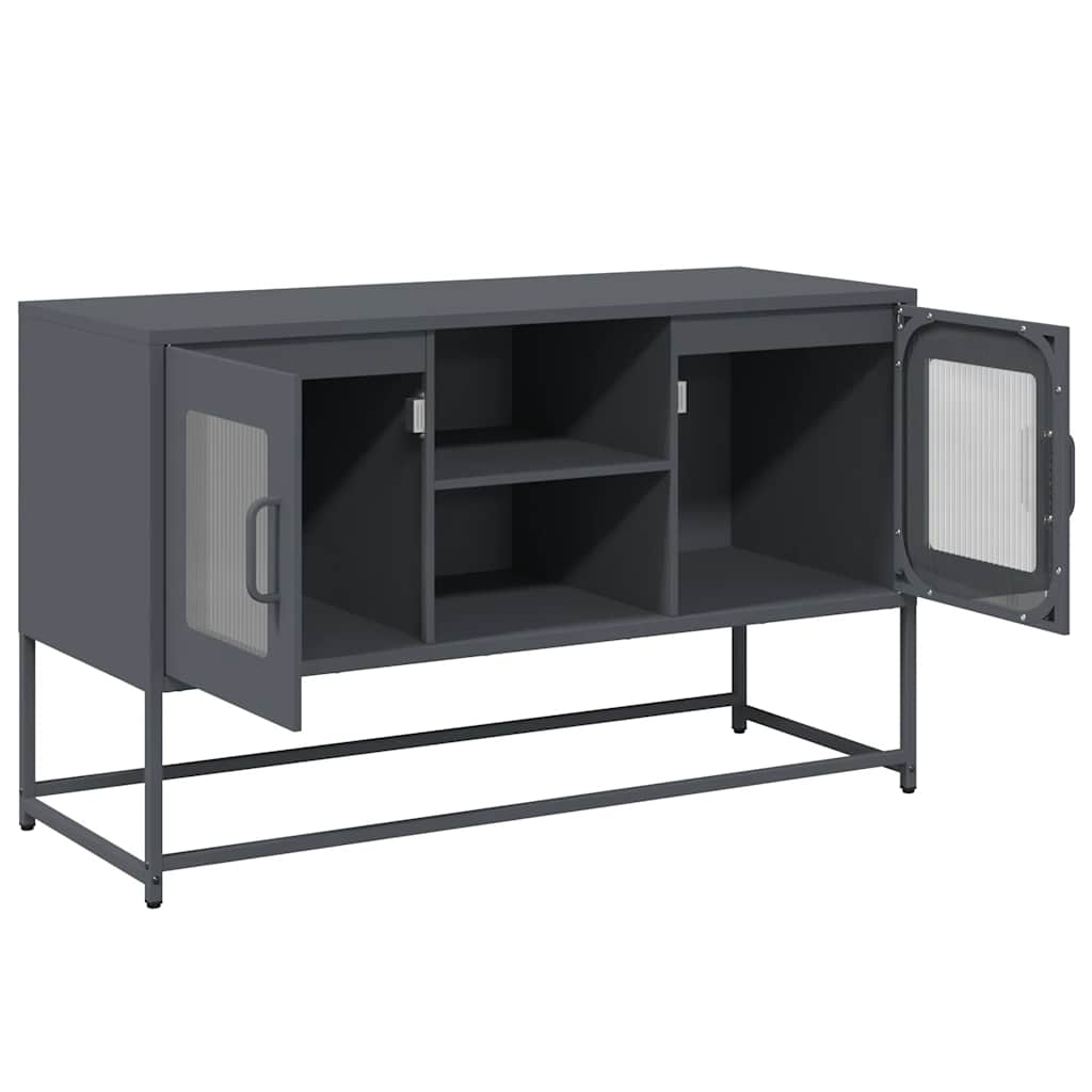 vidaXL Dulap TV, antracit, 100,5x39x60,5 cm, oțel