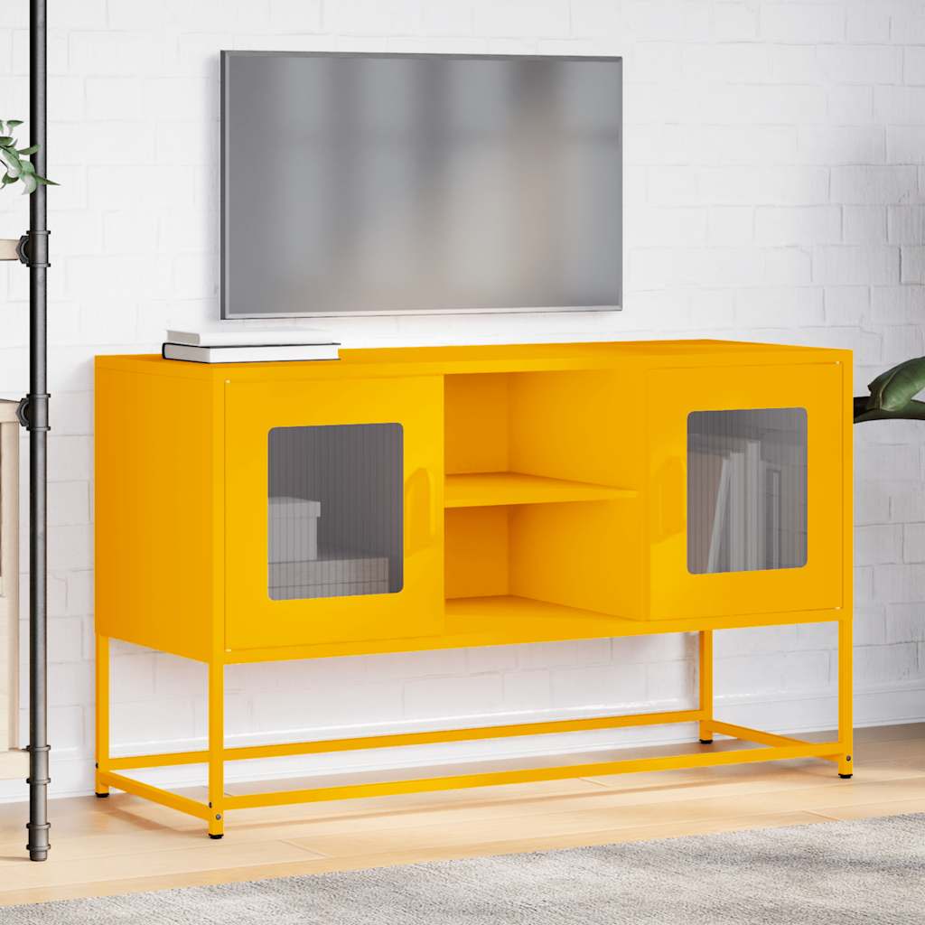 vidaXL Dulap TV, galben muștar, 100,5x39x60,5 cm, oțel