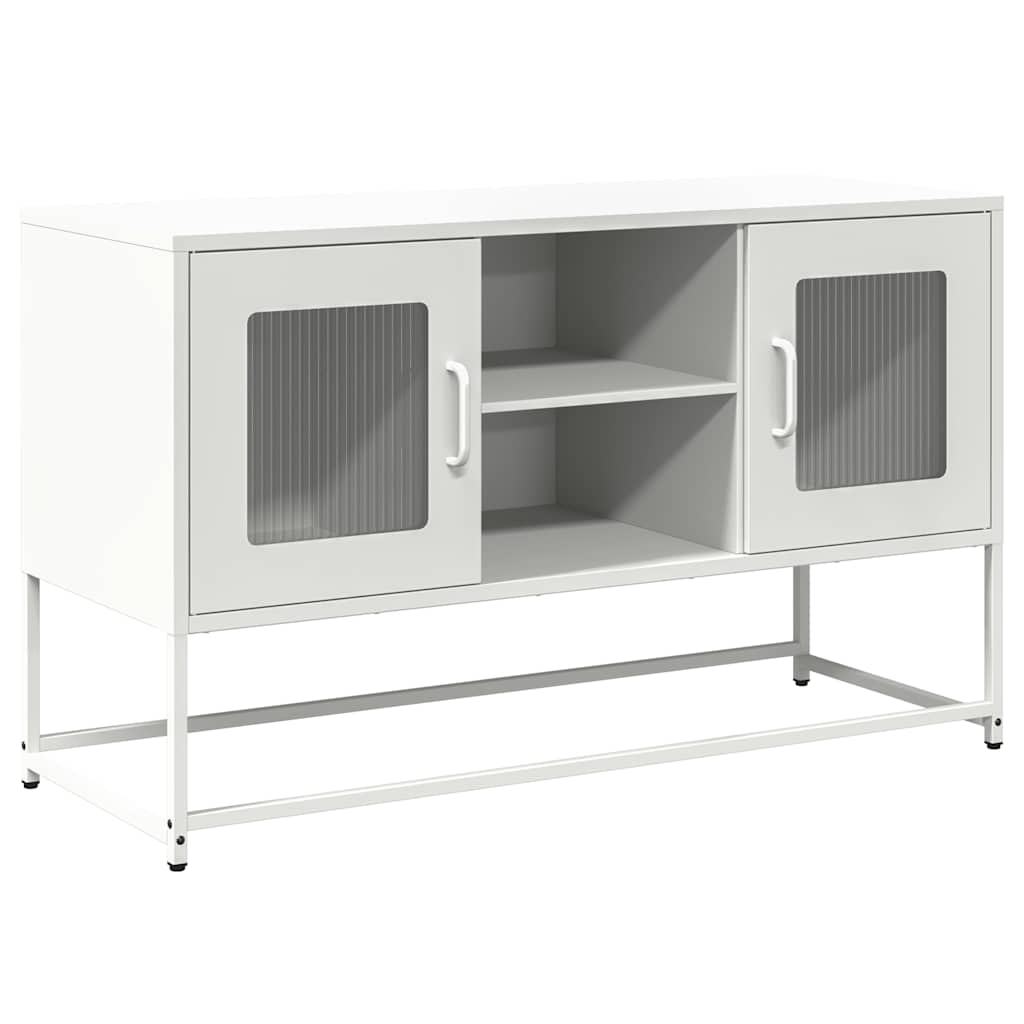 vidaXL Dulap TV, alb, 100,5x39x60,5 cm, oțel vidaXL Dulap TV, alb, 100,5x39x60,5 cm, oțel