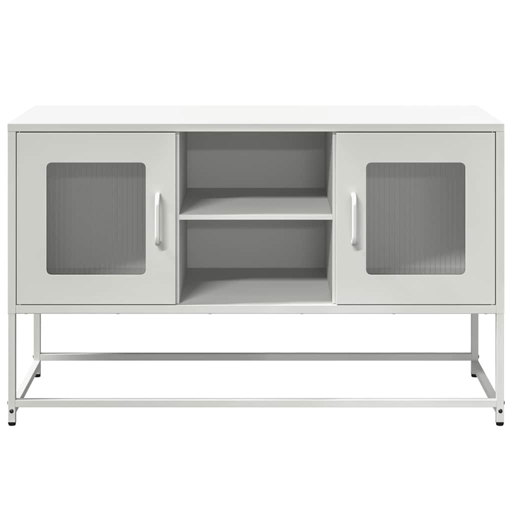 vidaXL Dulap TV, alb, 100,5x39x60,5 cm, oțel vidaXL Dulap TV, alb, 100,5x39x60,5 cm, oțel