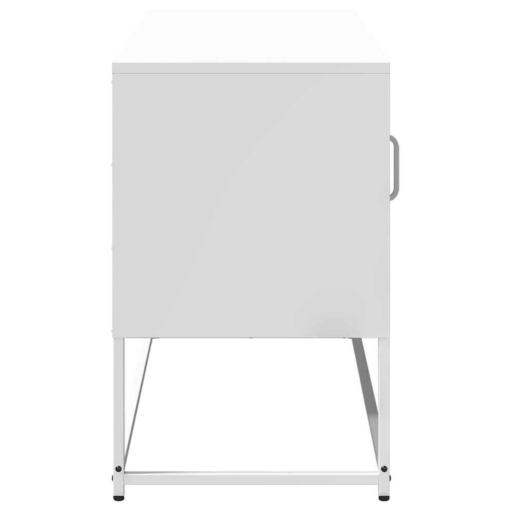 vidaXL Dulap TV, alb, 100,5x39x60,5 cm, oțel vidaXL Dulap TV, alb, 100,5x39x60,5 cm, oțel