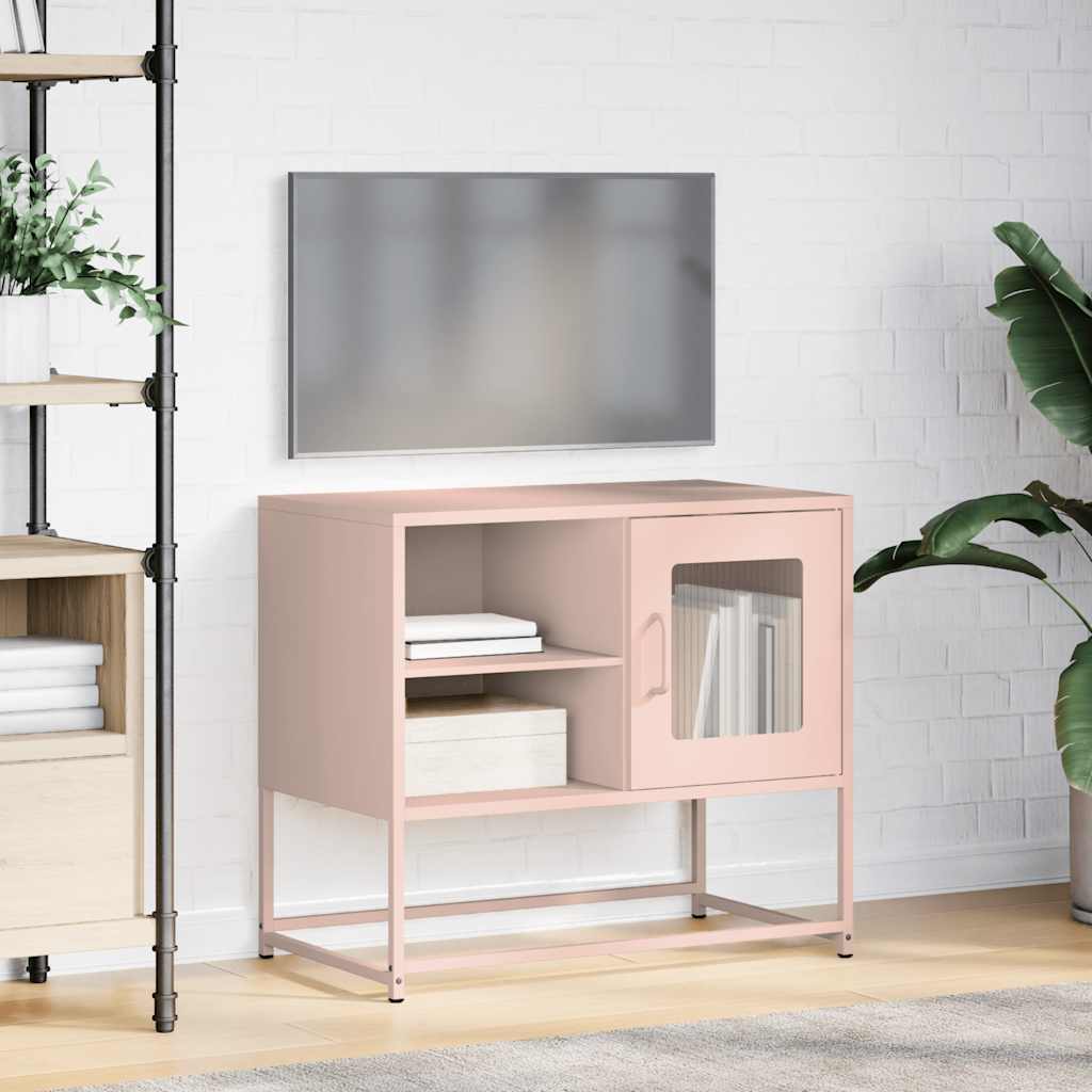 vidaXL Dulap TV, roz, 68x39x60,5 cm, oțel