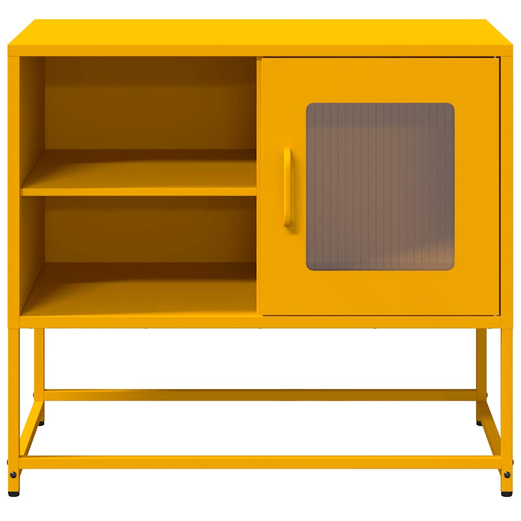 vidaXL Dulap TV, galben muștar, 68x39x60,5 cm, oțel