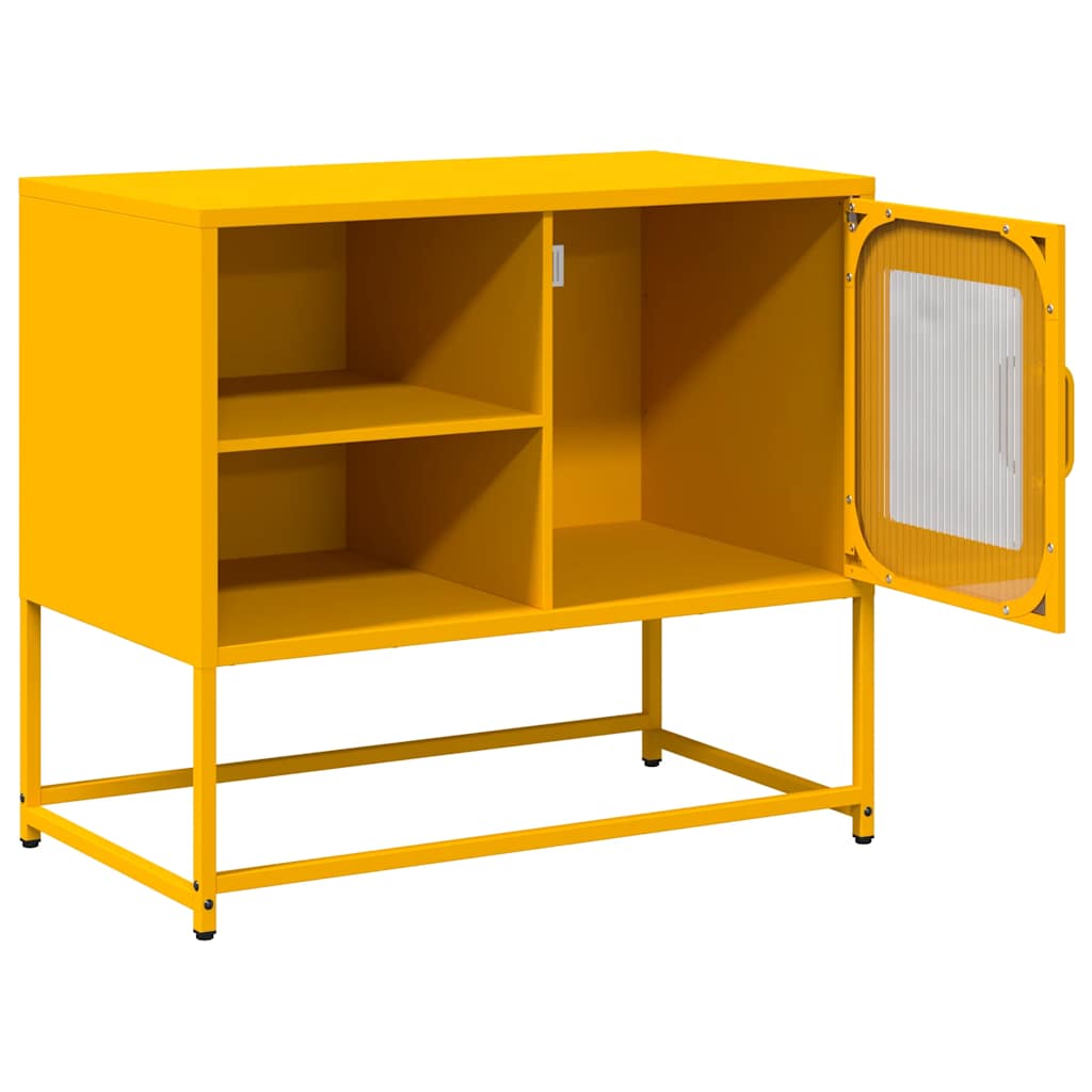 vidaXL Dulap TV, galben muștar, 68x39x60,5 cm, oțel