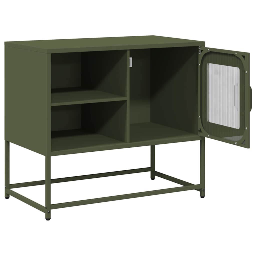 vidaXL Dulap TV, verde măsliniu, 68x39x60,5 cm, oțel