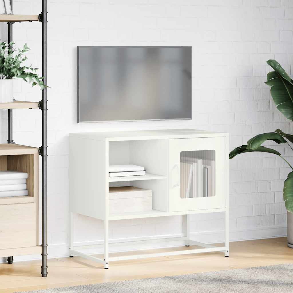 vidaXL Dulap TV, alb, 68x39x60,5 cm, oțel