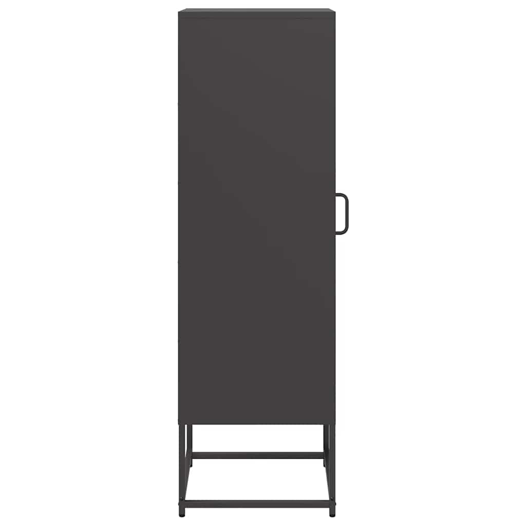 vidaXL Dulap înalt, negru, 36x39x123 cm, oțel laminat la rece