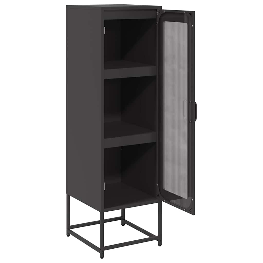 vidaXL Dulap înalt, negru, 36x39x123 cm, oțel laminat la rece