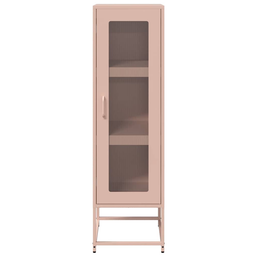 vidaXL Dulap înalt, roz, 36x39x123 cm, oțel laminat la rece