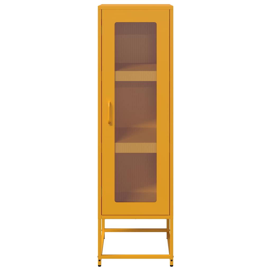 vidaXL Dulap înalt, galben muștar, 36x39x123 cm, oțel laminat la rece vidaXL Dulap înalt, galben muștar, 36x39x123 cm, oțel laminat la rece