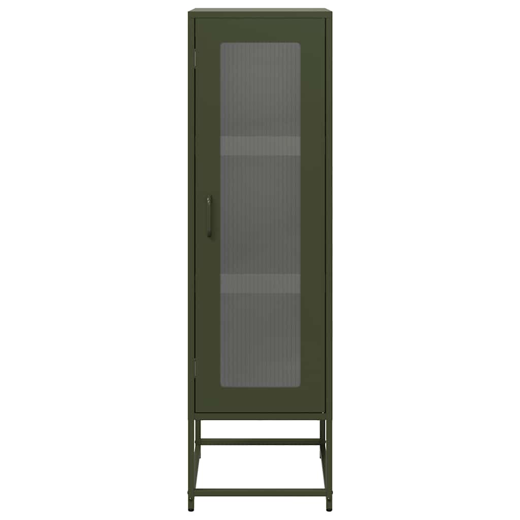 vidaXL Dulap înalt, verde măsliniu, 36x39x123 cm, oțel laminat rece vidaXL Dulap înalt, verde măsliniu, 36x39x123 cm, oțel laminat rece