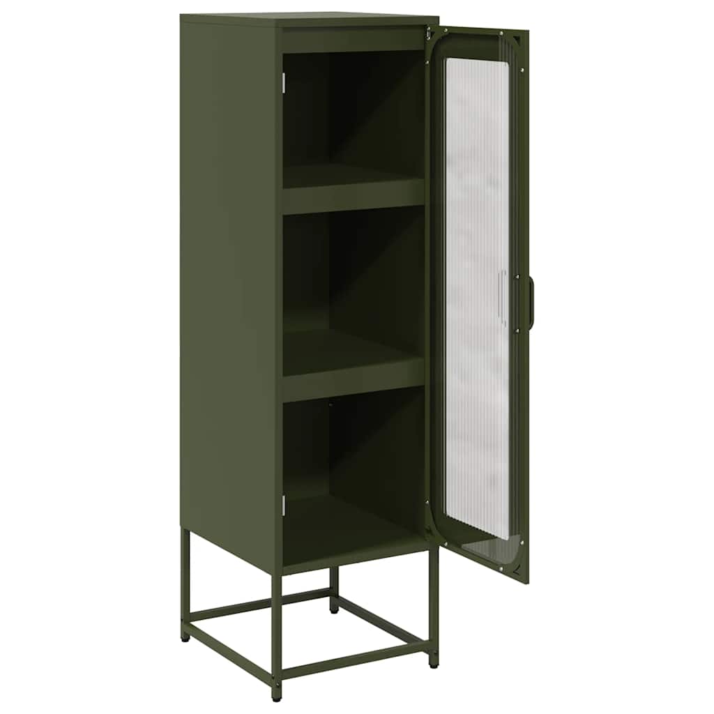 vidaXL Dulap înalt, verde măsliniu, 36x39x123 cm, oțel laminat rece vidaXL Dulap înalt, verde măsliniu, 36x39x123 cm, oțel laminat rece
