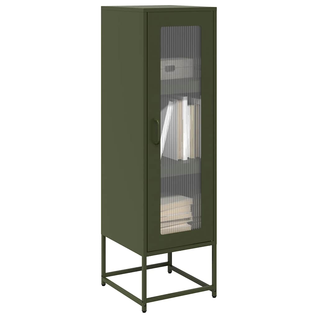 vidaXL Dulap înalt, verde măsliniu, 36x39x123 cm, oțel laminat rece vidaXL Dulap înalt, verde măsliniu, 36x39x123 cm, oțel laminat rece