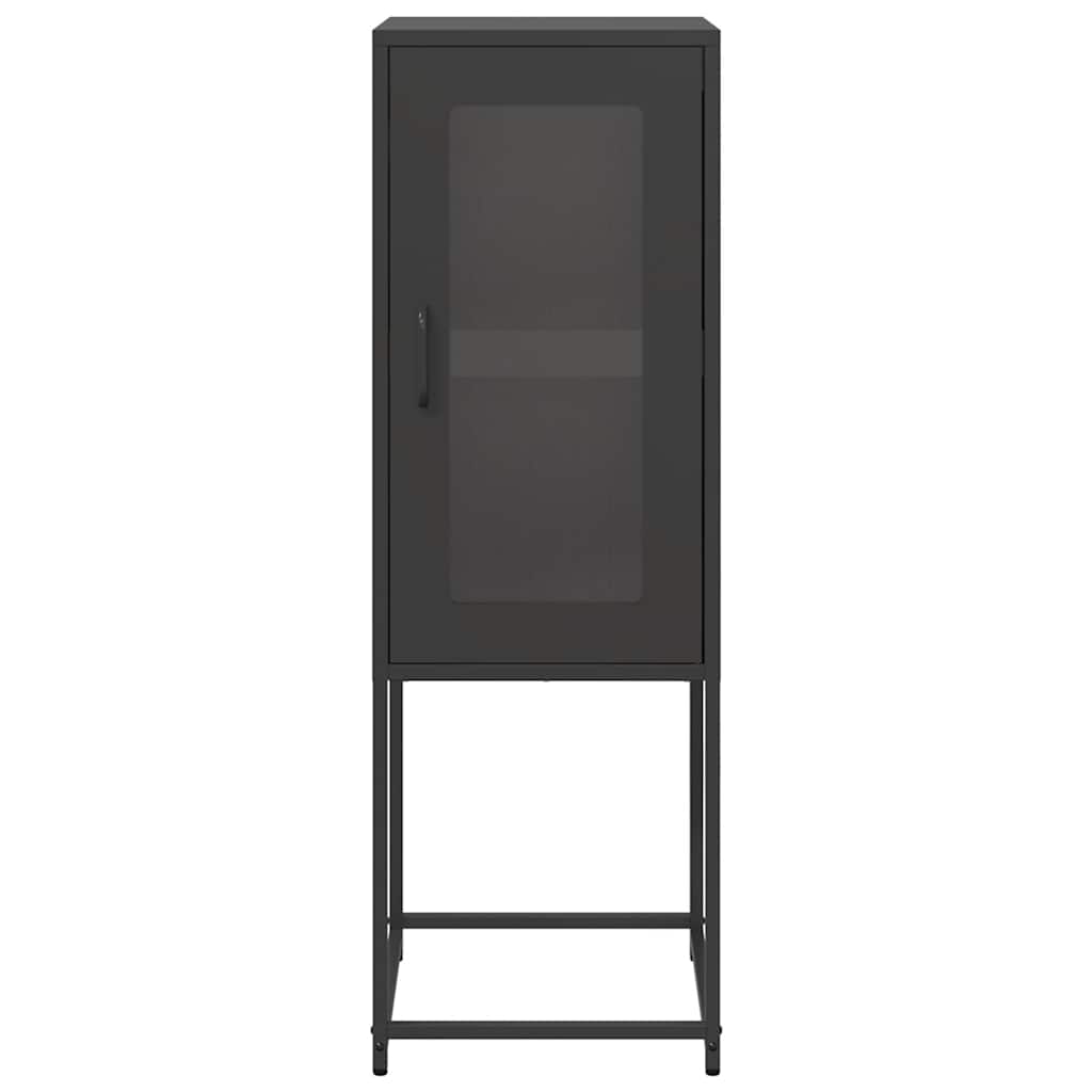 vidaXL Dulap, negru, 36x39x107 cm, oțel laminat la rece