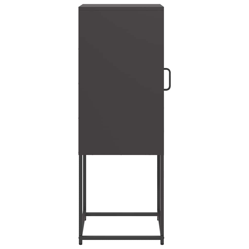 vidaXL Dulap, negru, 36x39x107 cm, oțel laminat la rece