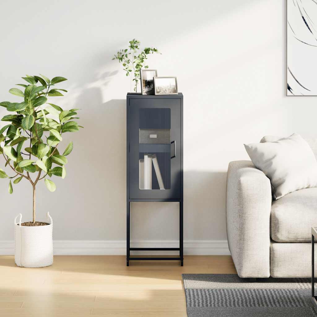 vidaXL Dulap, antracit, 36x39x107 cm, oțel laminat la rece vidaXL Dulap, antracit, 36x39x107 cm, oțel laminat la rece