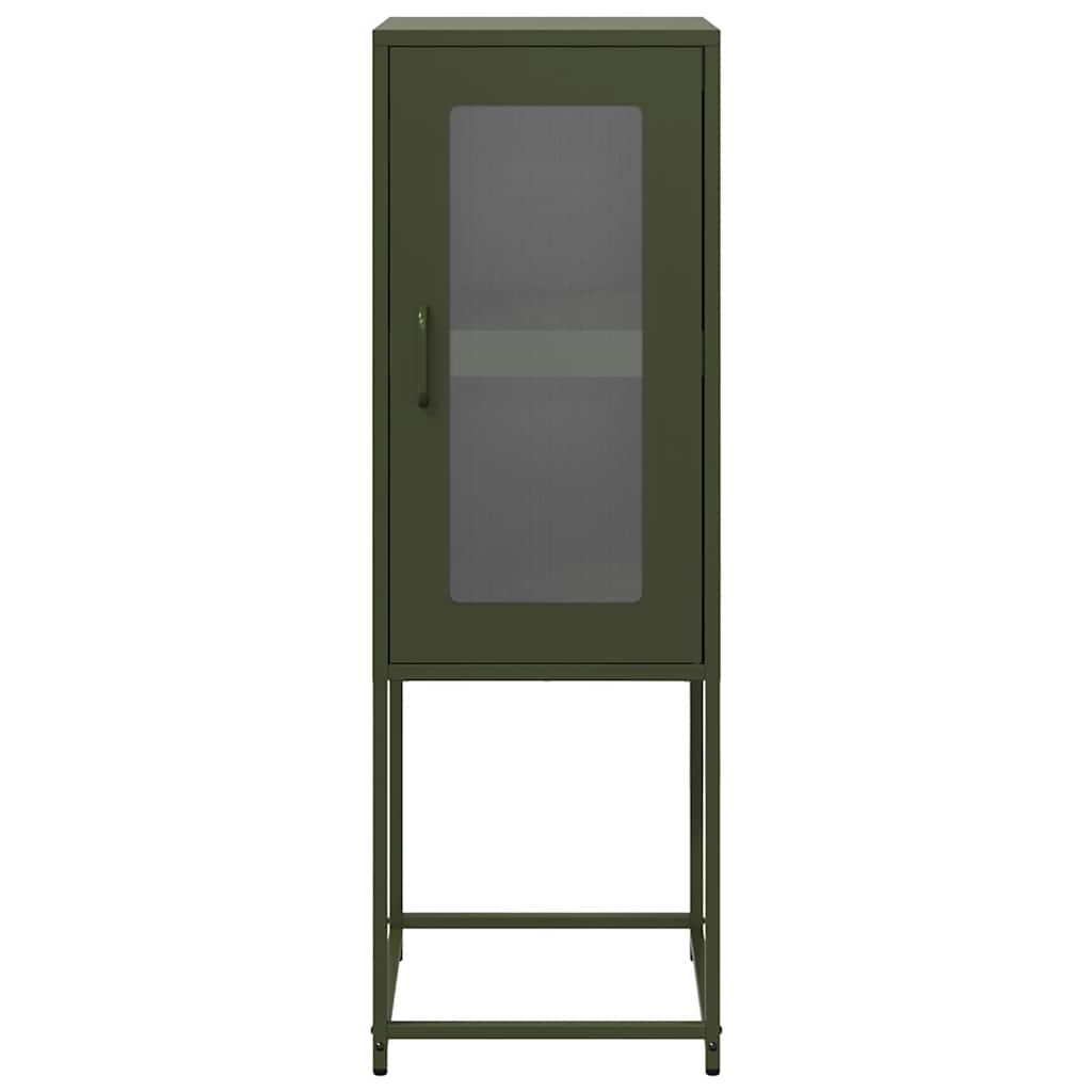 vidaXL Dulap, verde măsliniu, 36x39x107 cm, oțel laminat la rece