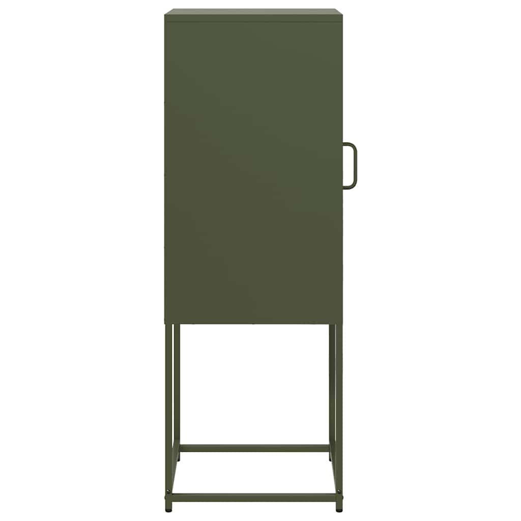 vidaXL Dulap, verde măsliniu, 36x39x107 cm, oțel laminat la rece