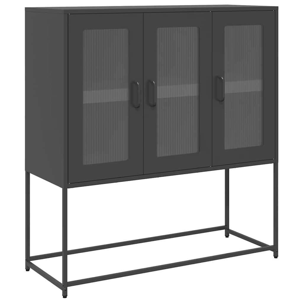 vidaXL Dulap, negru, 100,5x39x107 cm, oțel laminat la rece