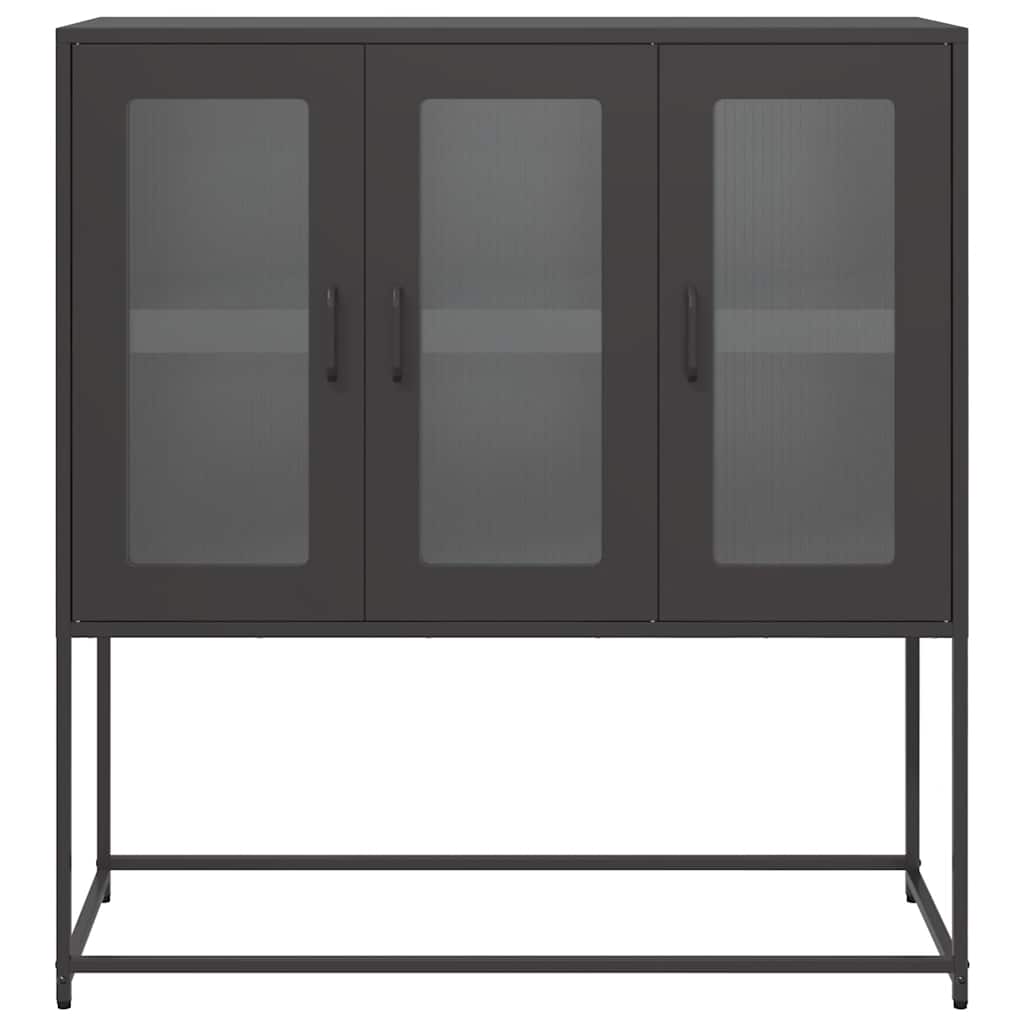 vidaXL Dulap, negru, 100,5x39x107 cm, oțel laminat la rece