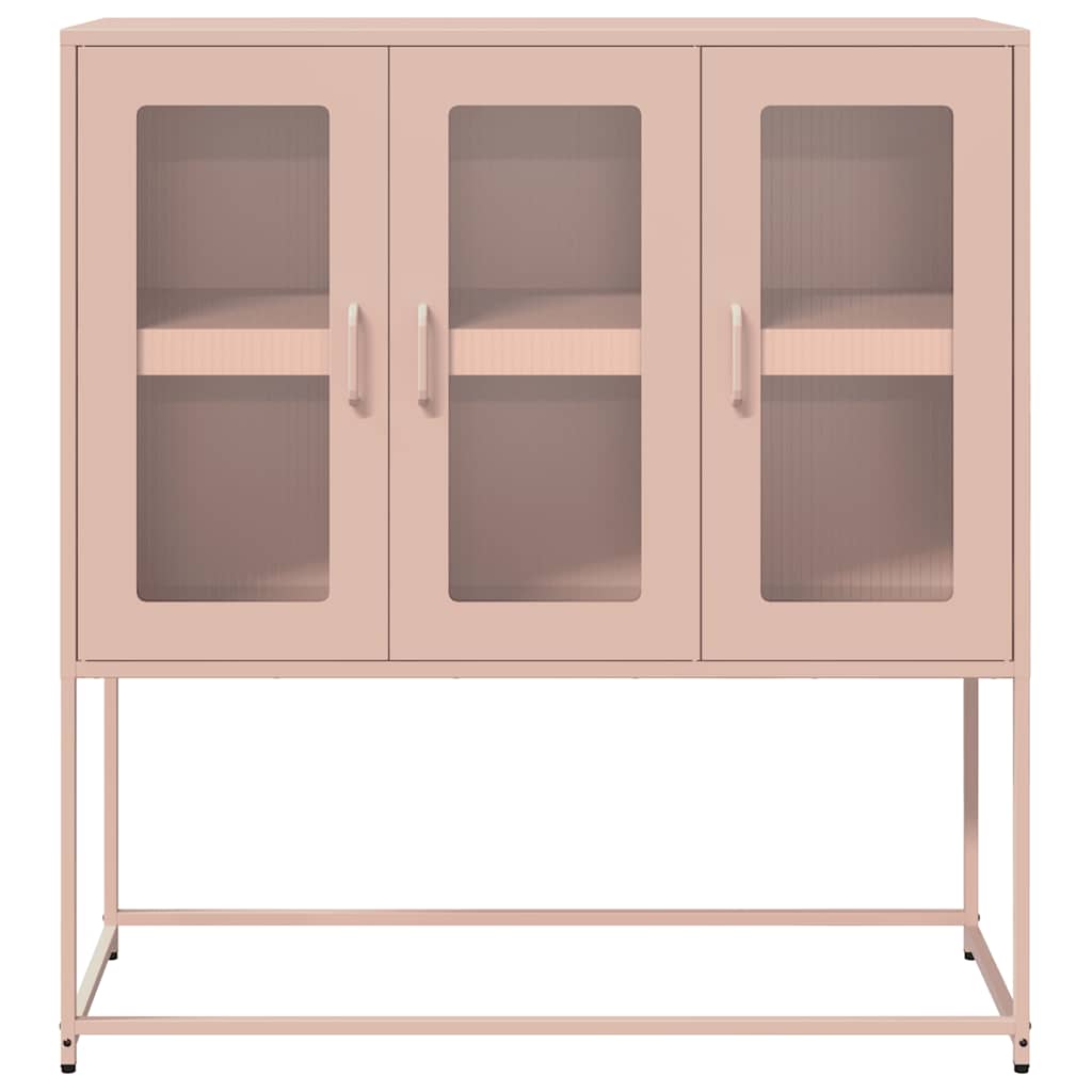 vidaXL Dulap, roz, 100,5x39x107 cm, oțel laminat la rece vidaXL Dulap, roz, 100,5x39x107 cm, oțel laminat la rece