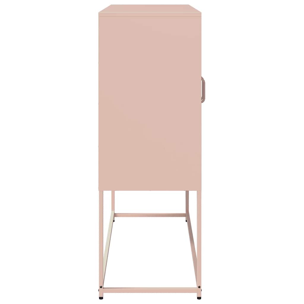 vidaXL Dulap, roz, 100,5x39x107 cm, oțel laminat la rece vidaXL Dulap, roz, 100,5x39x107 cm, oțel laminat la rece