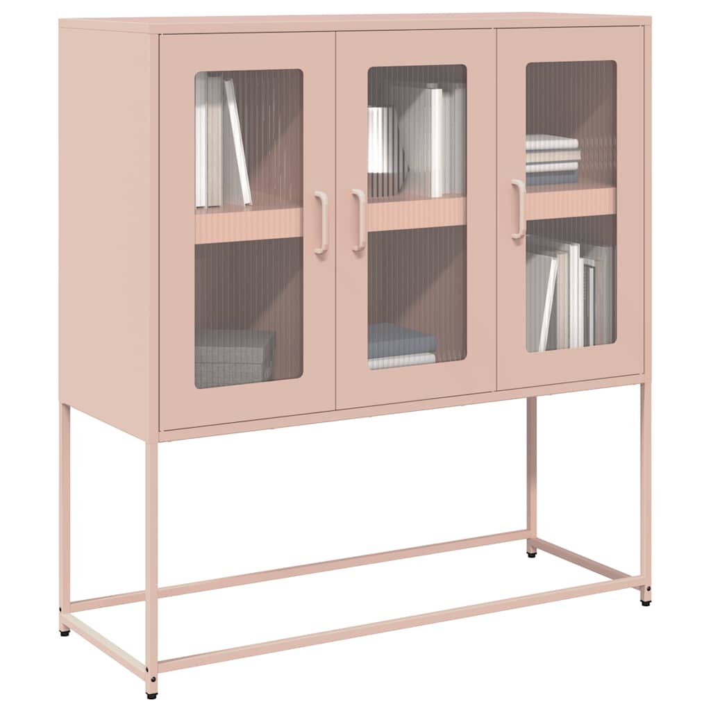 vidaXL Dulap, roz, 100,5x39x107 cm, oțel laminat la rece vidaXL Dulap, roz, 100,5x39x107 cm, oțel laminat la rece