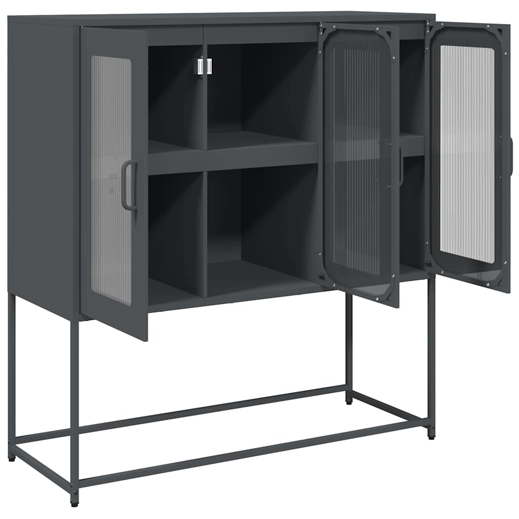 vidaXL Dulap, antracit, 100,5x39x107 cm, oțel laminat la rece