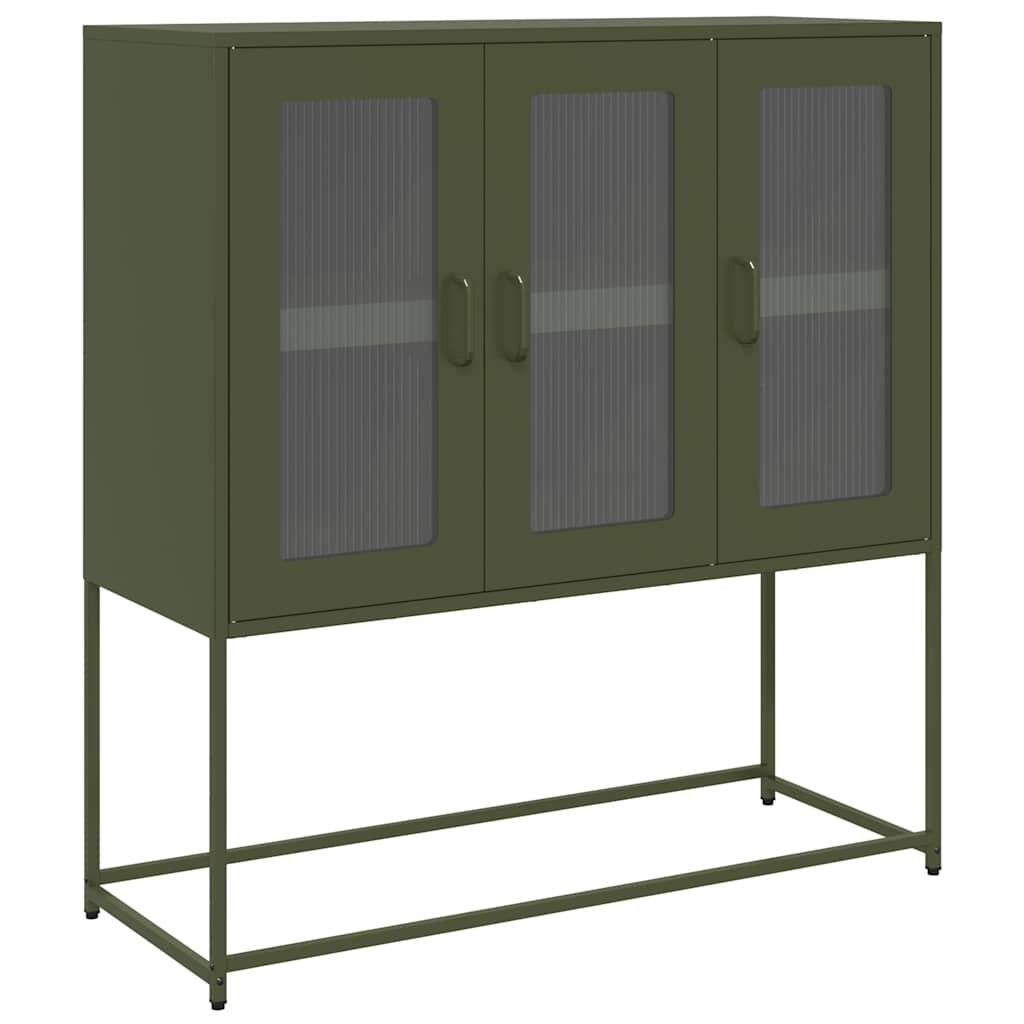 vidaXL Dulap, verde măsliniu, 100,5x39x107 cm, oțel laminat la rece
