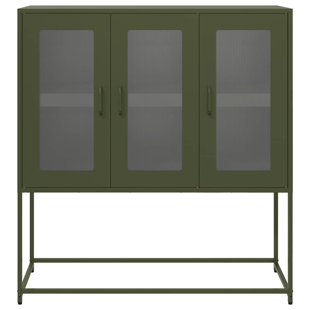 vidaXL Dulap, verde măsliniu, 100,5x39x107 cm, oțel laminat la rece