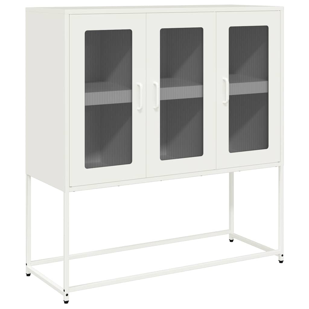 vidaXL Dulap, alb, 100,5x39x107 cm, oțel laminat la rece
