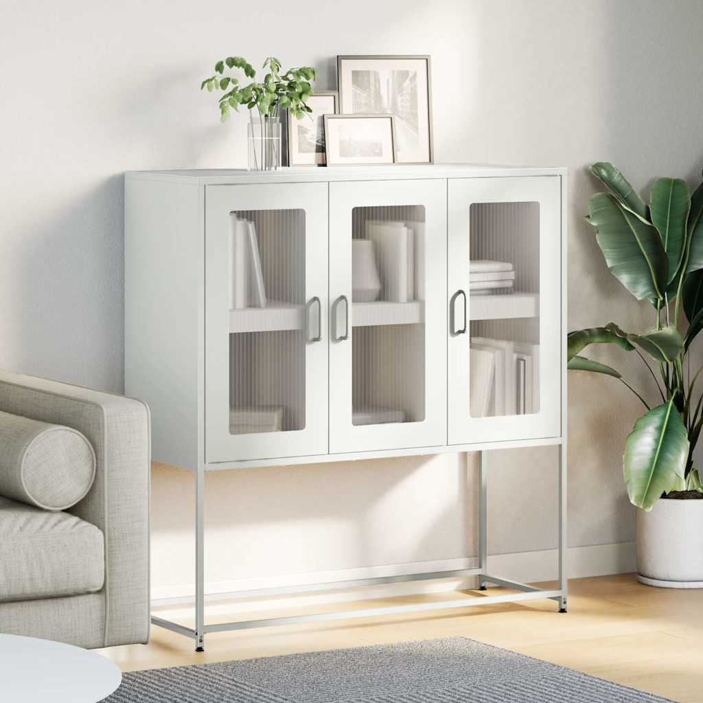 vidaXL Dulap, alb, 100,5x39x107 cm, oțel laminat la rece