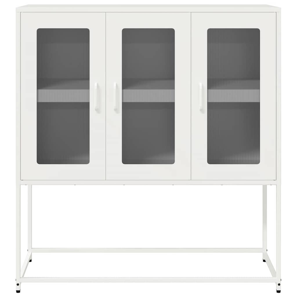 vidaXL Dulap, alb, 100,5x39x107 cm, oțel laminat la rece