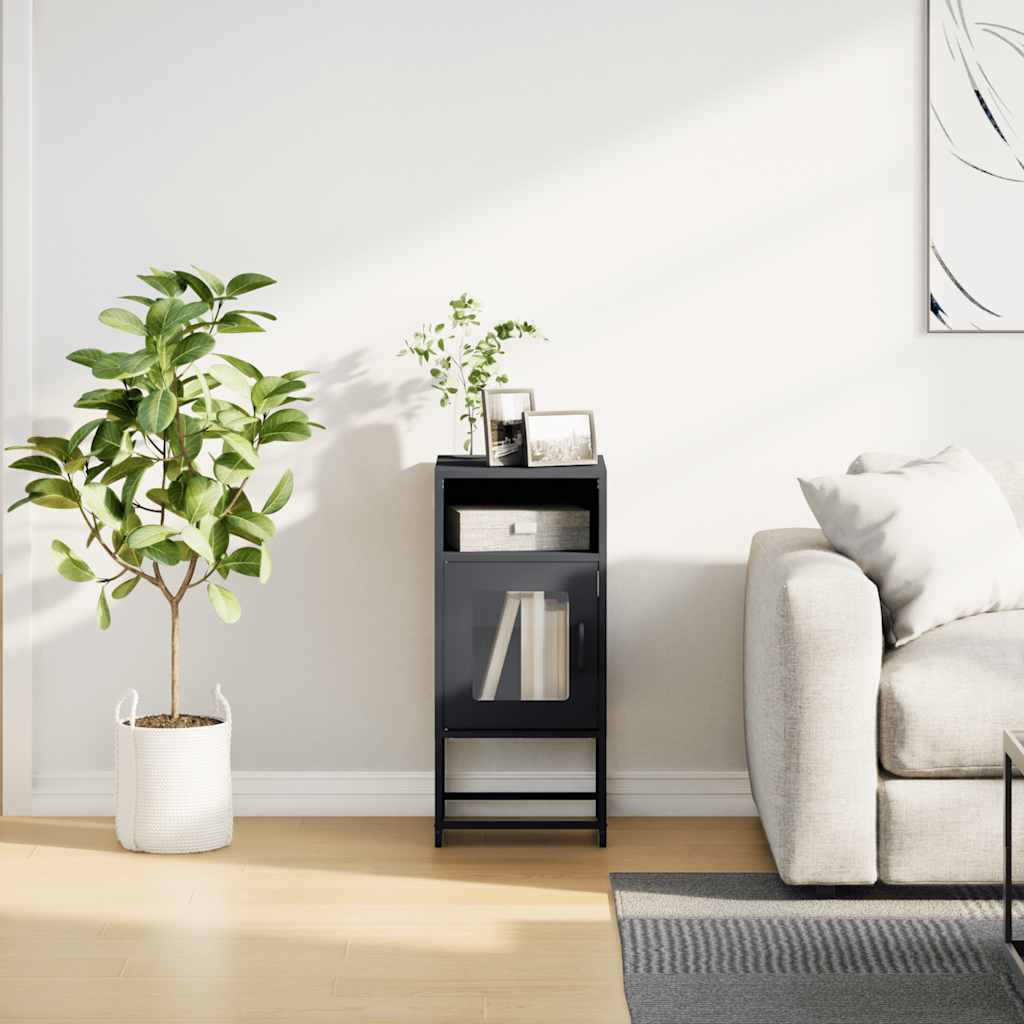 vidaXL Noptieră, antracit, 36x39x78 cm, oțel laminat la rece