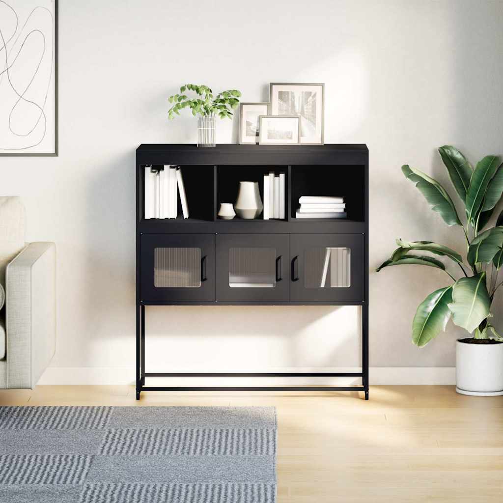 vidaXL Dulap, negru, 100,5x39x107 cm, oțel laminat la rece