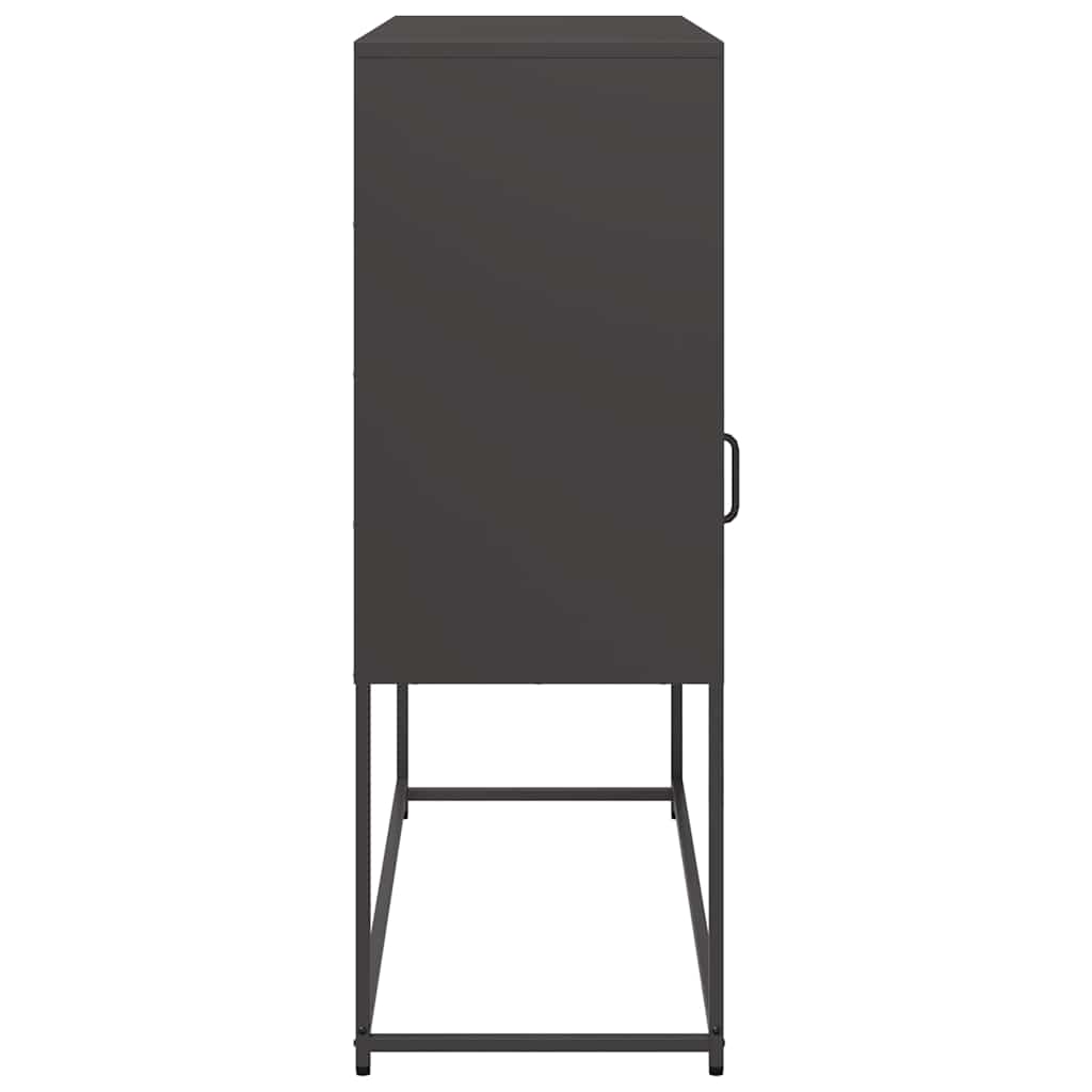 vidaXL Dulap, negru, 100,5x39x107 cm, oțel laminat la rece