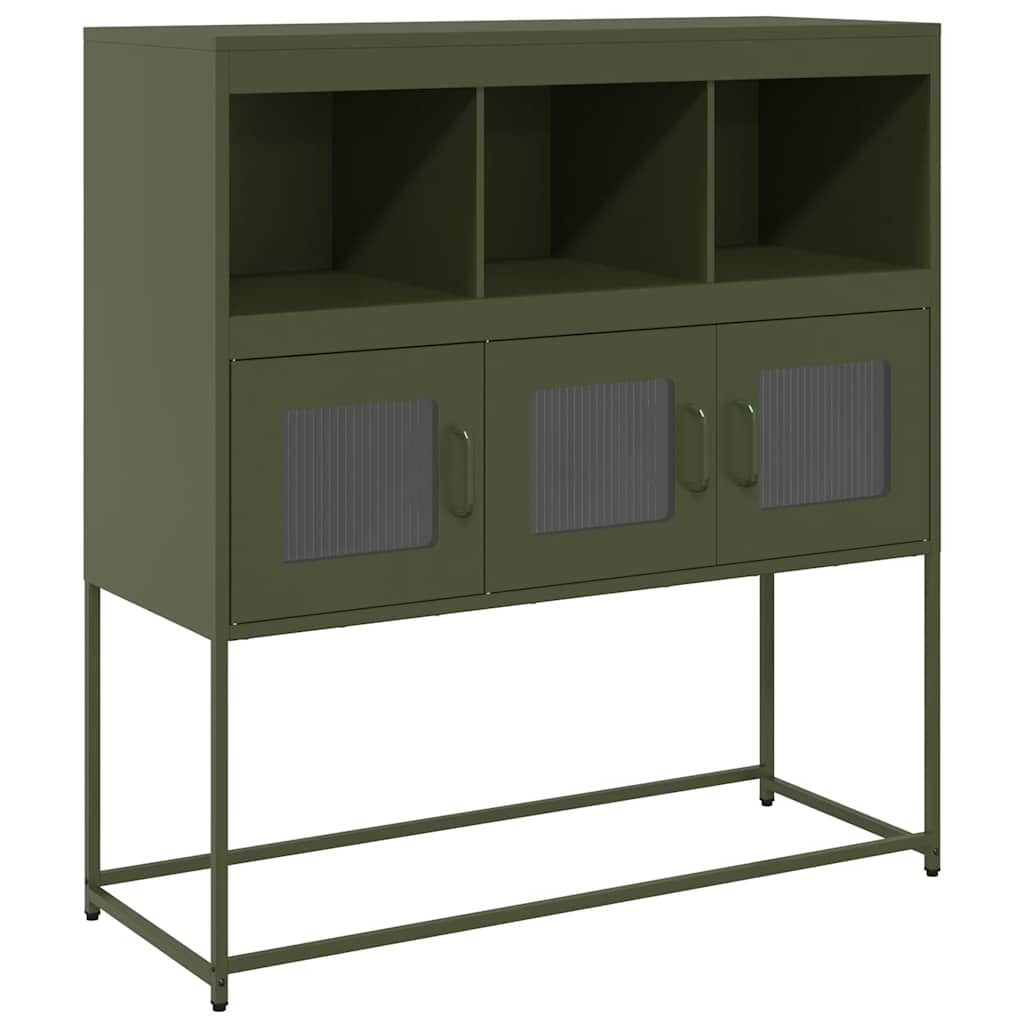 vidaXL Dulap, verde măsliniu, 100,5x39x107 cm, oțel laminat la rece